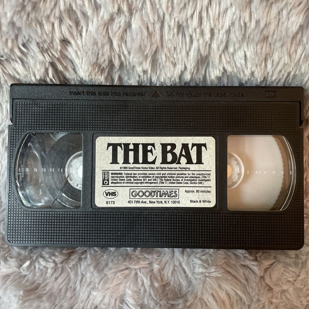 The Bat (VHS, 1990) 1959 Black & White Horror Film Vincent Price Agnes Moorehead